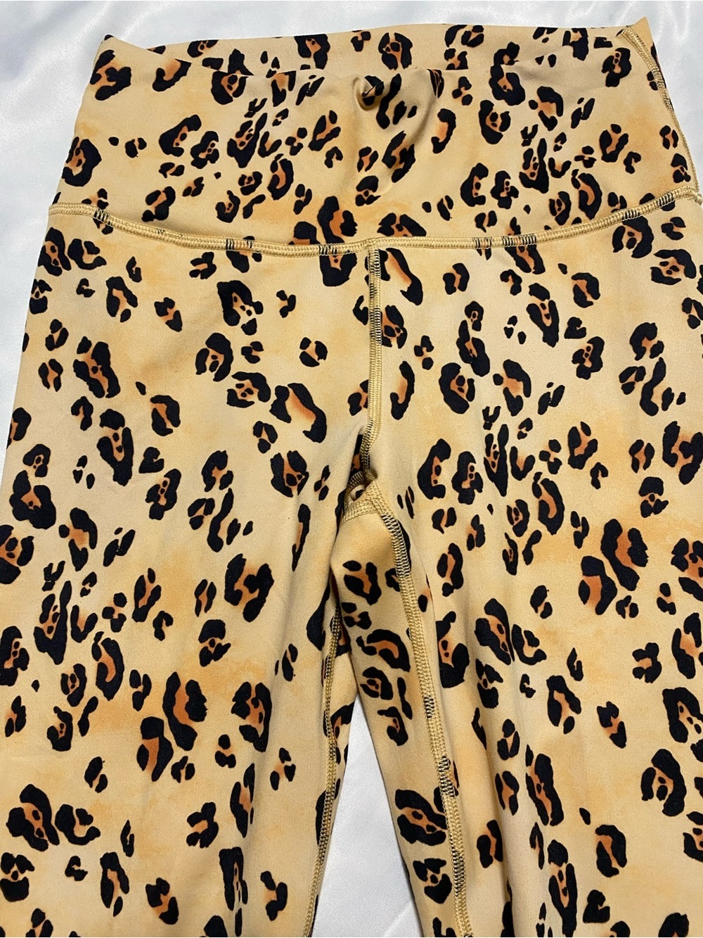 Fabletics Leopard Print Leggings in Tan and Black - Picture 3 of 5